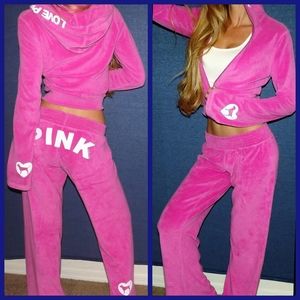 RARE VINTAGE Victoria's Secret PINK Terry Set